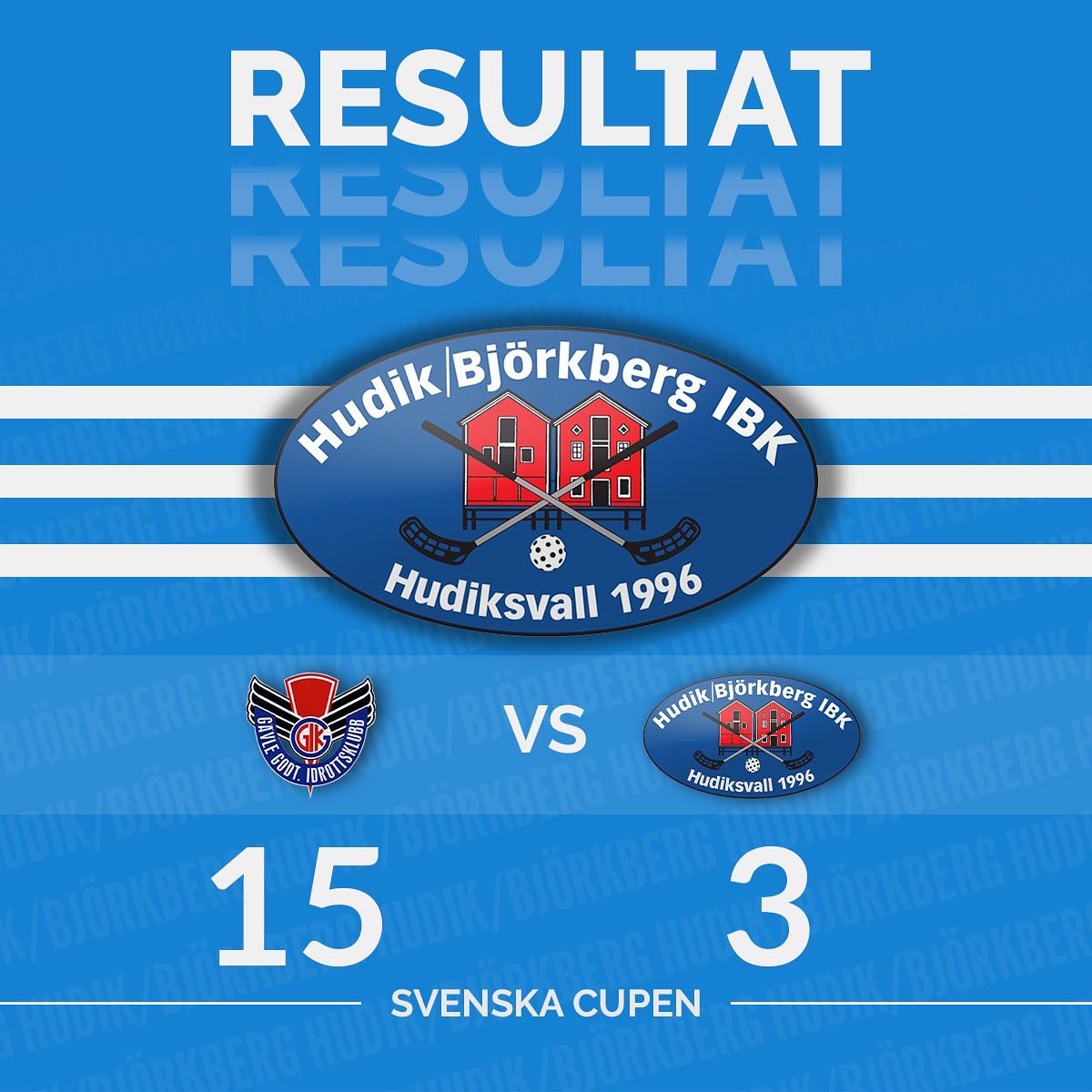 Där tog Svenska Cupen slut för oss denna gången.

Adam McDade fick dock göra sitt första mål i den blå tröjan!

Vi önskar Gävle fortsatt lycka till i Svenska Cupen och SSL. 

Nu blickar vi framåt mot säsongspremiären i helgen! 👊🏻