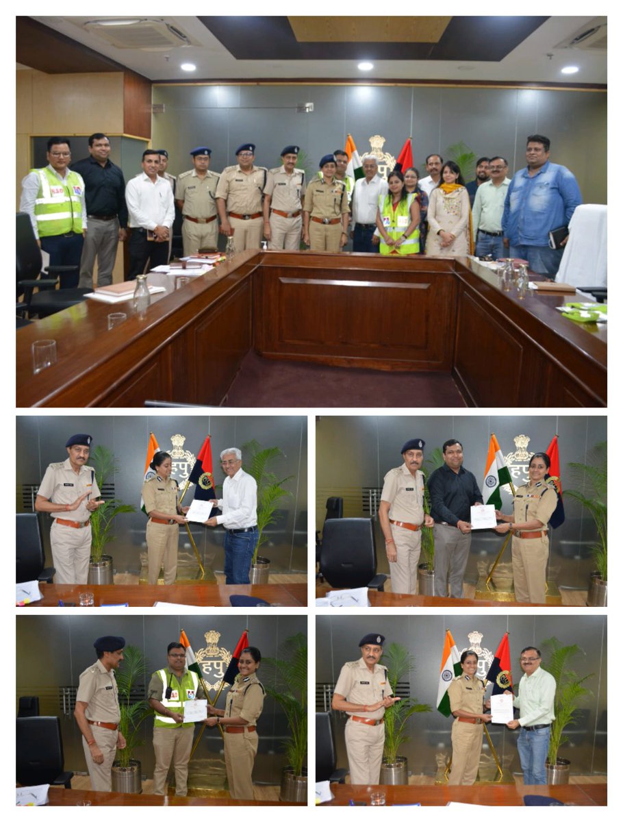 TrafficGGM's tweet photo. roads. Further detailed discussion on various other action items was taken up and action plan drawn out to continue improvements to Traffic condition in Gurugram.
We congratulate the certificate recipients and look forward to their continued enthusiastic participation. https://t.co/7iPqeJMRPd