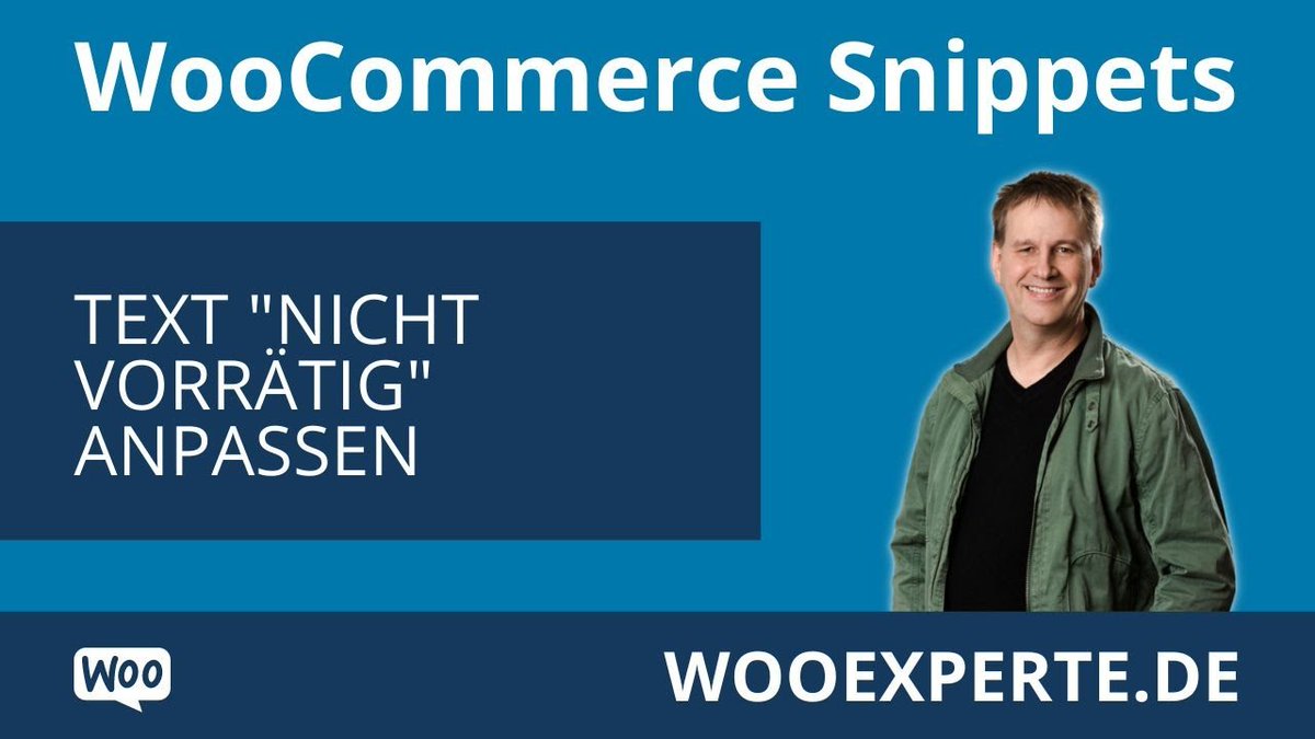 WooExperte's tweet photo. #WooExperte: Mit dem #WooCommerce #Snippet kannst du du ganz einfach den Text „Nicht vorrätig“ in WooCommerce anpassen. Das dazugehörige Video erklärt die Funktionsweise des Snippets. https://t.co/z7H4jpi5jS https://t.co/VYGjiVt9rH