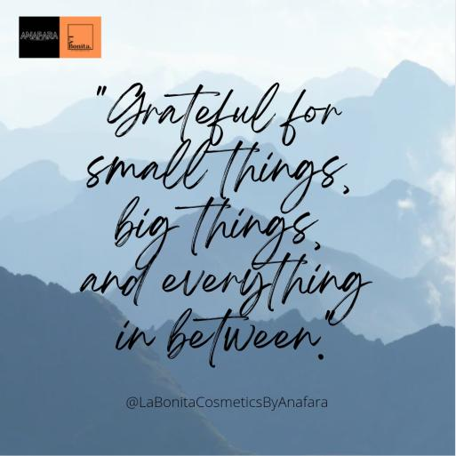 LaAnafara's tweet photo. "Grateful for small things, big things, and everything in between."

Good evening, La Bonita fam!
#LaBonitaCosmeticsByAnafara https://t.co/QsNYbykdRl