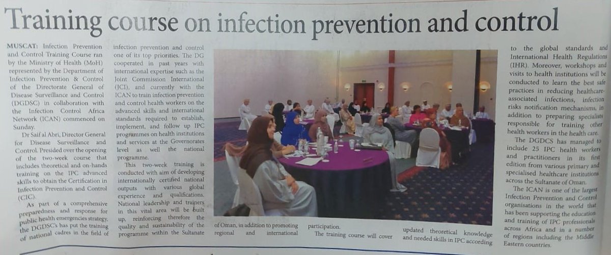 ICAfricaNetwork's tweet photo. Newspaper clippings from Oman IPC training
#ipctraining #Oman https://t.co/uoAPPfrOOc