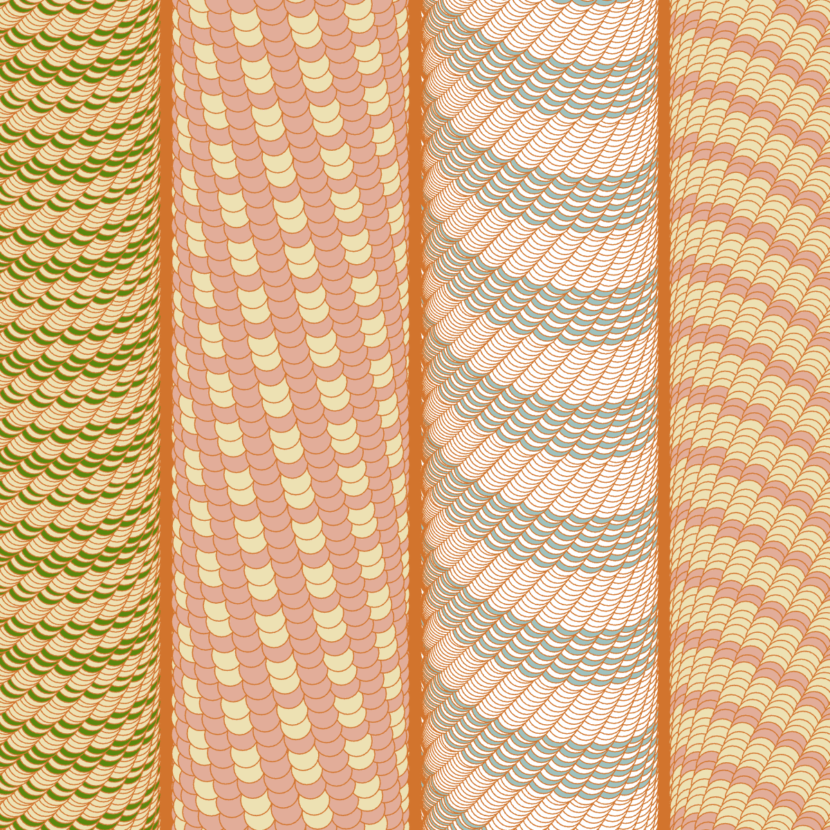 Left : 'Composition' a collab between <a href="/barcinski/">barcinski</a> and Rins.

Right : 'Patterns of infinity colorized' by <a href="/barcinski/">barcinski</a> 

#fxhash #generativeart