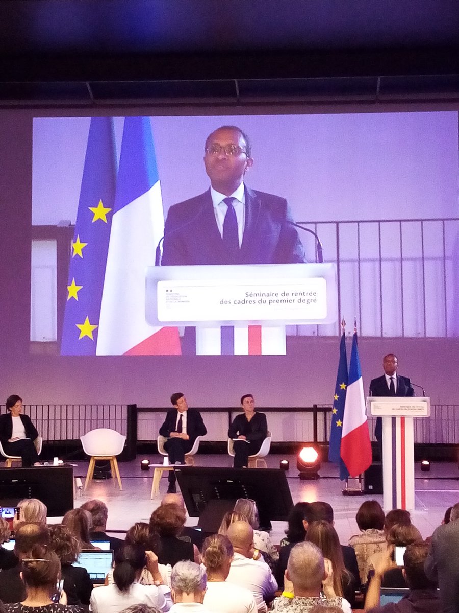 Séminaire des cadres du premier degré avec ouverture de monsieur le ministre de l'Éducation Nationale ce matin à l'université Paris-Panthéon Assas. Une journée de conférences, échanges sur les missions des Inspecteurs de l'éducation nationale et l'évolution de l'école.
@Dsden09,
