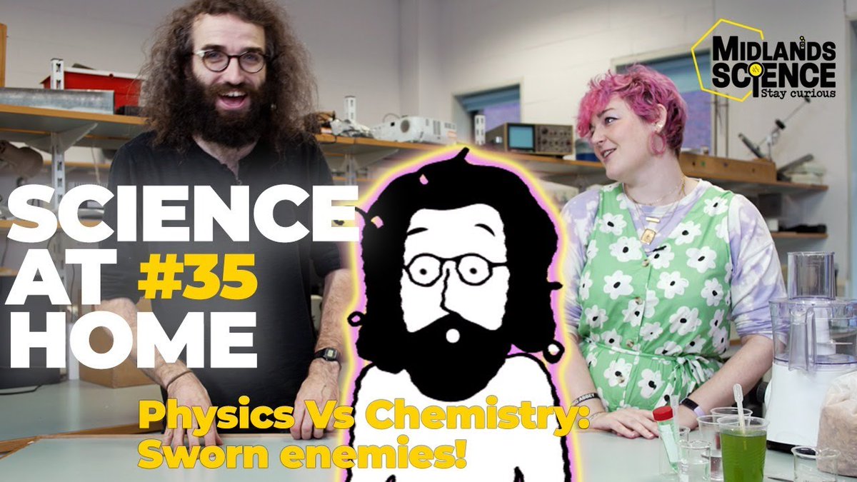 midlandsscience's tweet photo. Science at Home is back!! ๐ฅณ In today's episode Dan brings a chemist to the physics department! Big thanks to Leeanne Hinch from the Centre for Talented Youth Ireland, at @DCU #MidlandsScience #STEM #Physics #Chemistry https://t.co/QDqjqzM4rU https://t.co/Vr3BU7LQMw