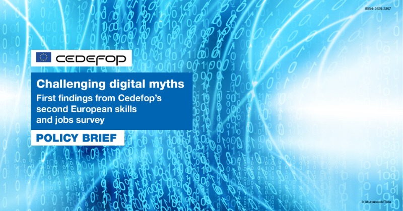 Cedefop's tweet photo. The ๐ Cedefop policy brief shows how:
โ๏ธ How #digitalisation accelerated in ๐ช๐บ #EU #labourmarkets during the #pandemic.
โ๏ธ Which worker groups are most in need of #upskilling/#reskilling.
โ๏ธ The skill mismatches and workplace learning among the EU+ adult workers.
โน๏ธ Moreโฌ๏ธ
#ESJS