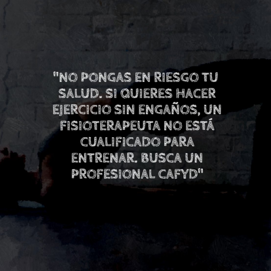 fisionazi's tweet photo. Fisioterapia trata el dolor 
(exento IVA)
                      +
CAFYD elabora el programa de entrenamiento saludable 
(con IVA)

#equipomultidisciplinar
#fisioterapia
#ccafyde #cafyd

¿No es así @Haciendagob @mjmonteroc? https://t.co/Vpi8Xgl0lq