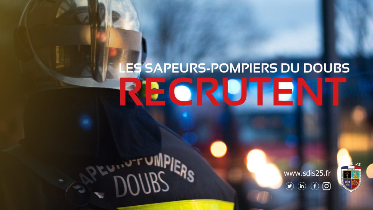 Le #SDIS25 recrute :
1 officier expert(e) offre de formation et de l’ingénierie pédagogique du SDIS 
1 officier expert(e) MOO-CRSS
1 officier expert(e) bureau petits matériels habillement
1 officier expert(e) mise en œuvre opérationnelle
Plus d'infos : sdis25.fr