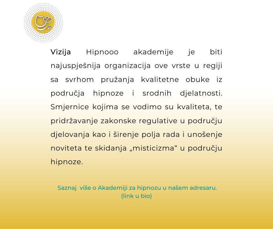 Hipnooo Akademija za profesionalnu hipnozu je novi član holističkog adresara i portala za Balkan. 😊
Saznaj više o @hipnooo_akademija  i njihovom radu odlaskom na sam adresar i portal. ❤️

#mojasoljajoge #holistickiadresar #hipnoterapija #hipnoza #hipnooo #hipnoooakademija