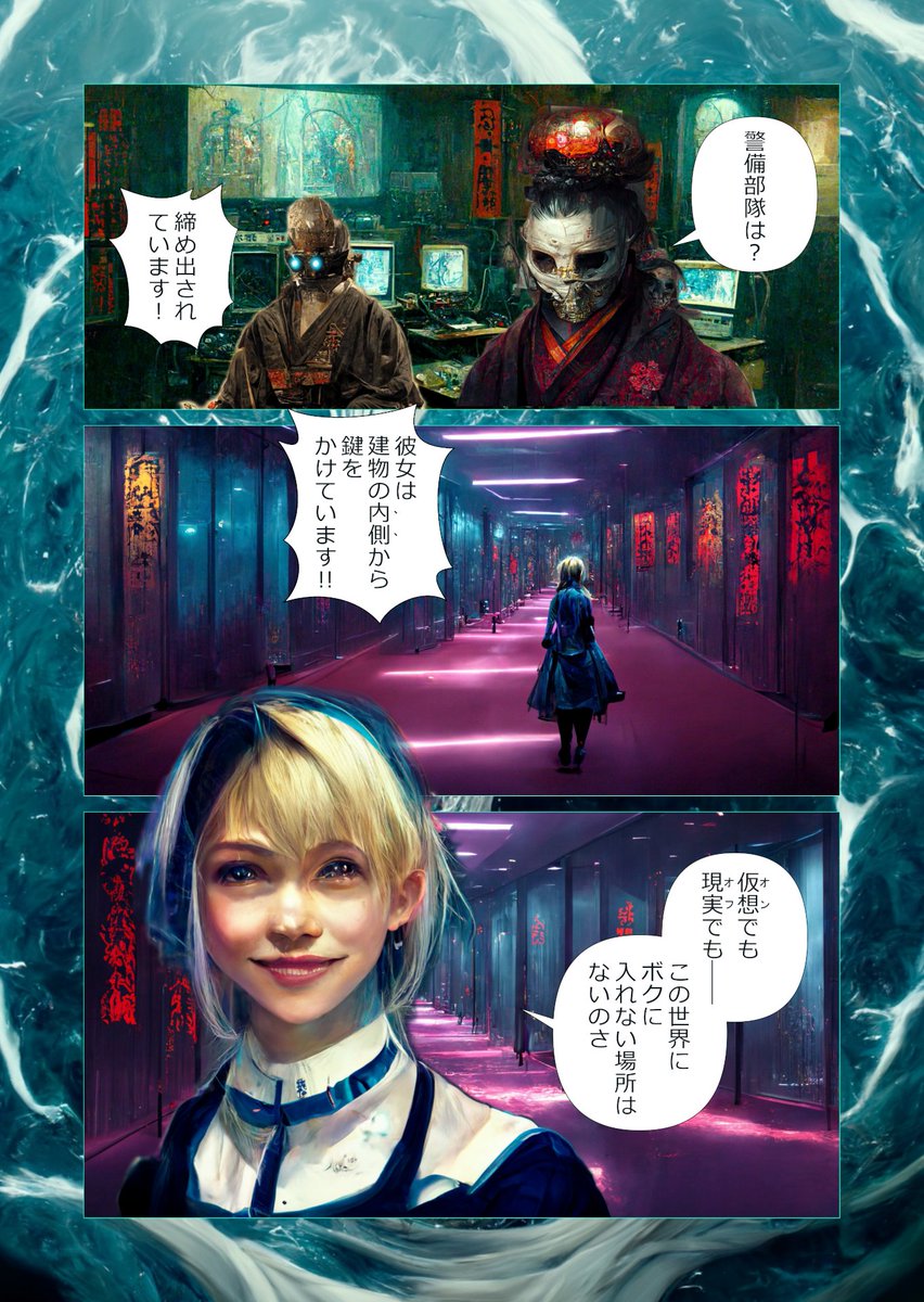 AIにマンガを描かせてみるテスト(20/n)
#Midjourney #マンガが読めるハッシュタグ #ツイッタSF #サイバーパンク桃太郎