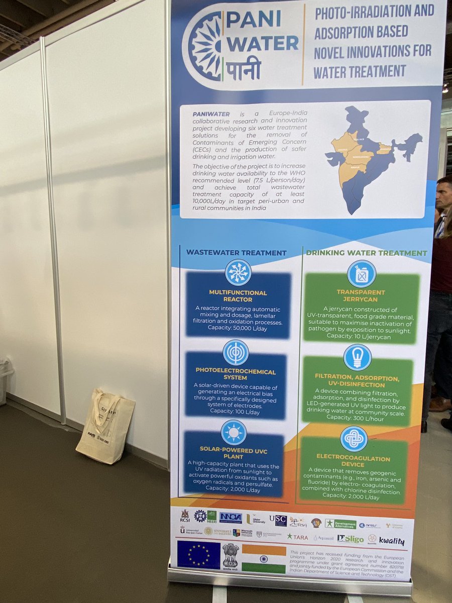 The pavilion of our <a href="/paniwater_eu/">paniwater_eu</a> project. Our great project communication manager <a href="/FabioUgolini2/">Fabio Ugolini</a> is ready to answer any questions and talk about the importance of the work developed and implemented by the project consortium @KGMcGuigan <a href="/HorizonEU/">Horizon Europe 🇪🇺</a> @EU_ScienceHub