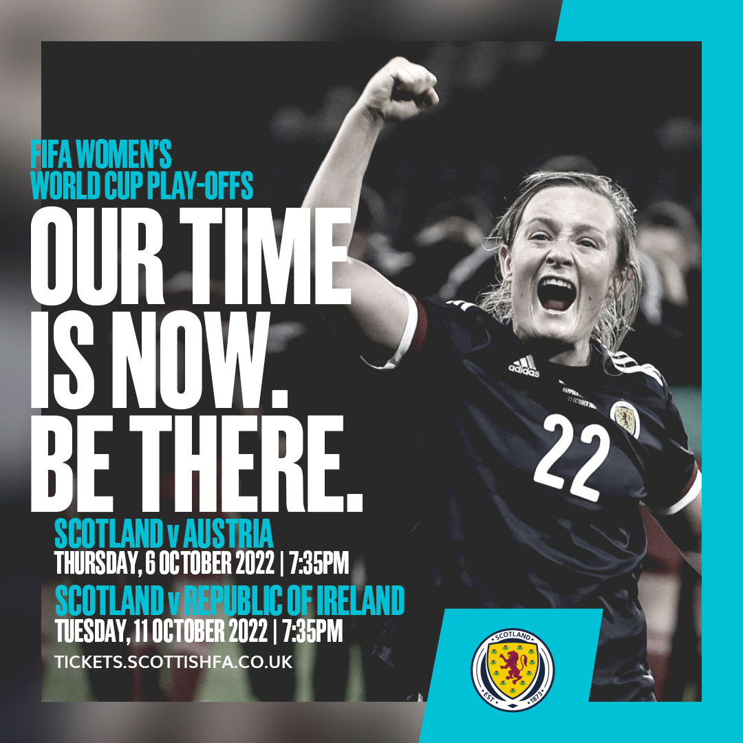 This is huge – and we need you at Hampden.

Tickets for our #FIFAWWC play-off matches are now on sale.

➡️ Get your tickets here: scotfa.co/swnttkt

#SWNT