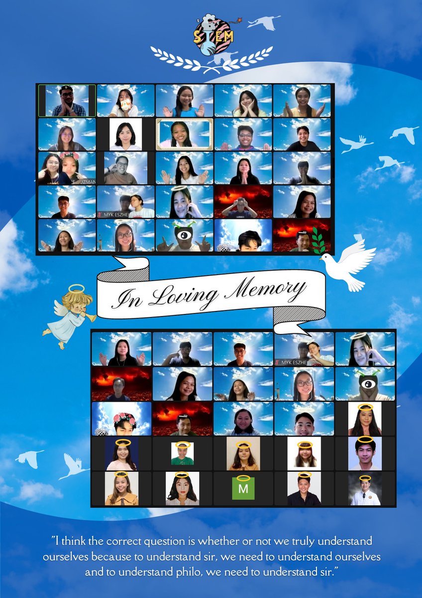 stem6bomb's tweet photo. "Heaven, nasa heaven ako" - Chuva Choo Choo; Jolina Magdangal

Tara na at samahan mo ang STEM6 papunta sa langit dulot ng mga workloads this 1st sem🥰🕊 Ano pa bang hinihintay niyo? Tara na!

#HR2
#STEM6
#STEMSAIS
#SIXBOMB https://t.co/UJiWipjvua