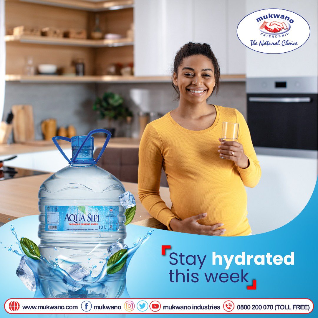 mukwano_ind's tweet photo. It's a new week! 
Remember to stay hydrated. You may need more than 8 glasses of Aqua Sipi Packed Drinking water each day. Visit the Mukwano factory outlet now to purchase in bulk. Call our outlet service line: +256393241822.
#Mondays #NewWeek #AquaSipi #DrinkingWater #Hydration. https://t.co/Akf0C6XHIS