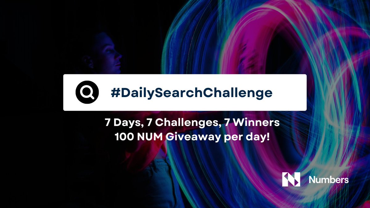 numbersprotocol's tweet photo. Numbers Search Engine Daily Search Challenge💪
https://t.co/Rz4JF4y9y5
☝️Search for "animal-related" NFTs and share your favorite search result's Asset Profile link below w/ #NSE #DailySearchChallengeDay1
⏰24 hrs, 1 random winner * 100 NUM https://t.co/1T6qUf8u5v