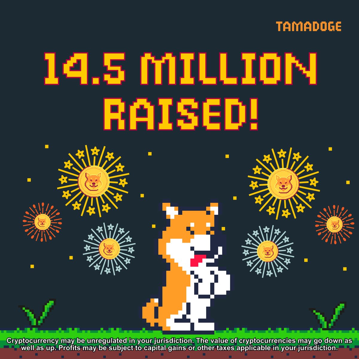 Tamadogecoin's tweet photo. 🔥 WE HAVE NOW RAISED OVER $14,500,000 🔥

ANOTHER MILESTONE ACHIEVED BY THE #TAMADOGEARMY 

⏰ WE ARE SELLING OUT FAST! DON'T MISS OUT ⏰

GRAB SOME $TAMA NOW AT https://t.co/8e6aPKHhGC https://t.co/a0nTF4Ptui