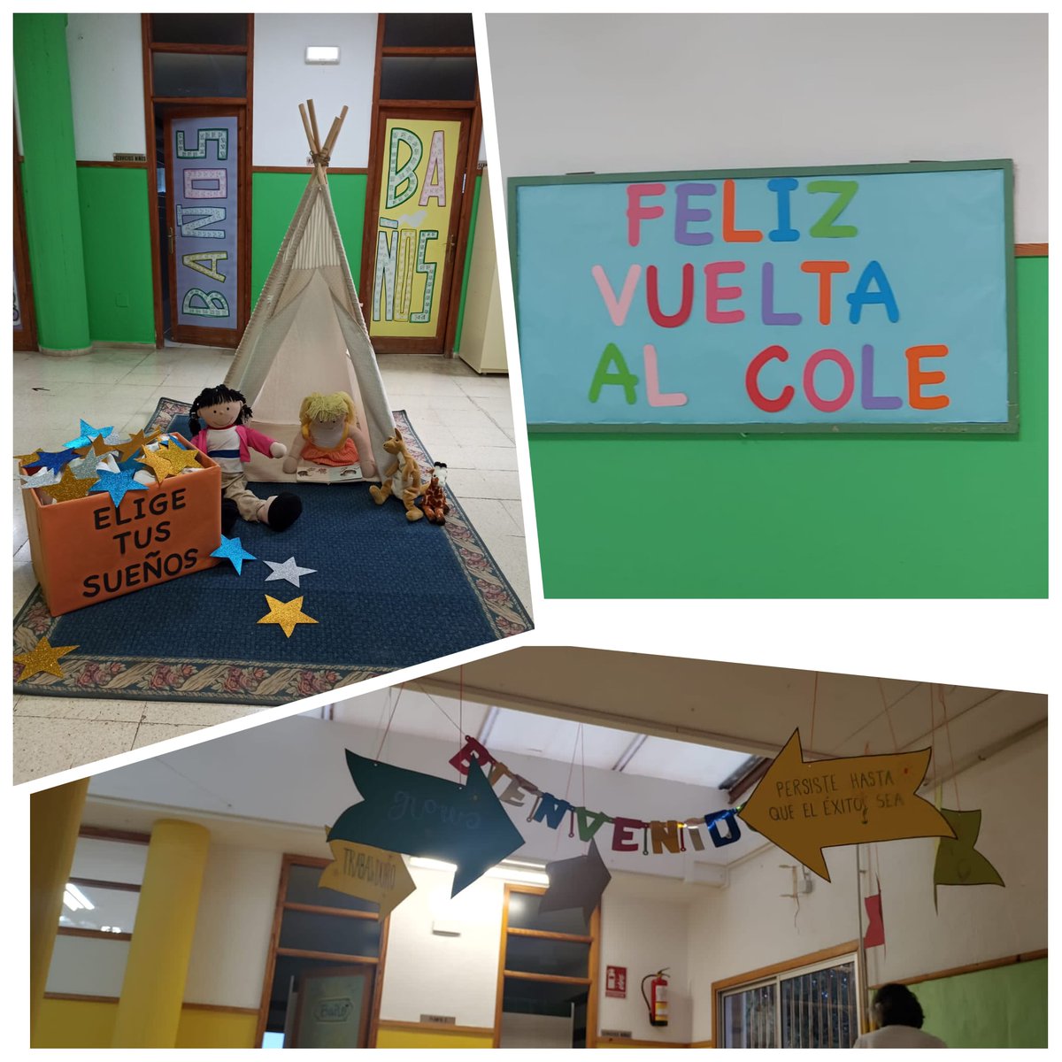 CeipMaximiliano's tweet photo. En primer lugar, queremos agradecer al AMPA Maxi por la decoración de bienvenida. Les deseamos a toda nuestra Comunidad Educativa un feliz curso. 
¡En equipo sonamos mejor! https://t.co/ZOu4CewZJr