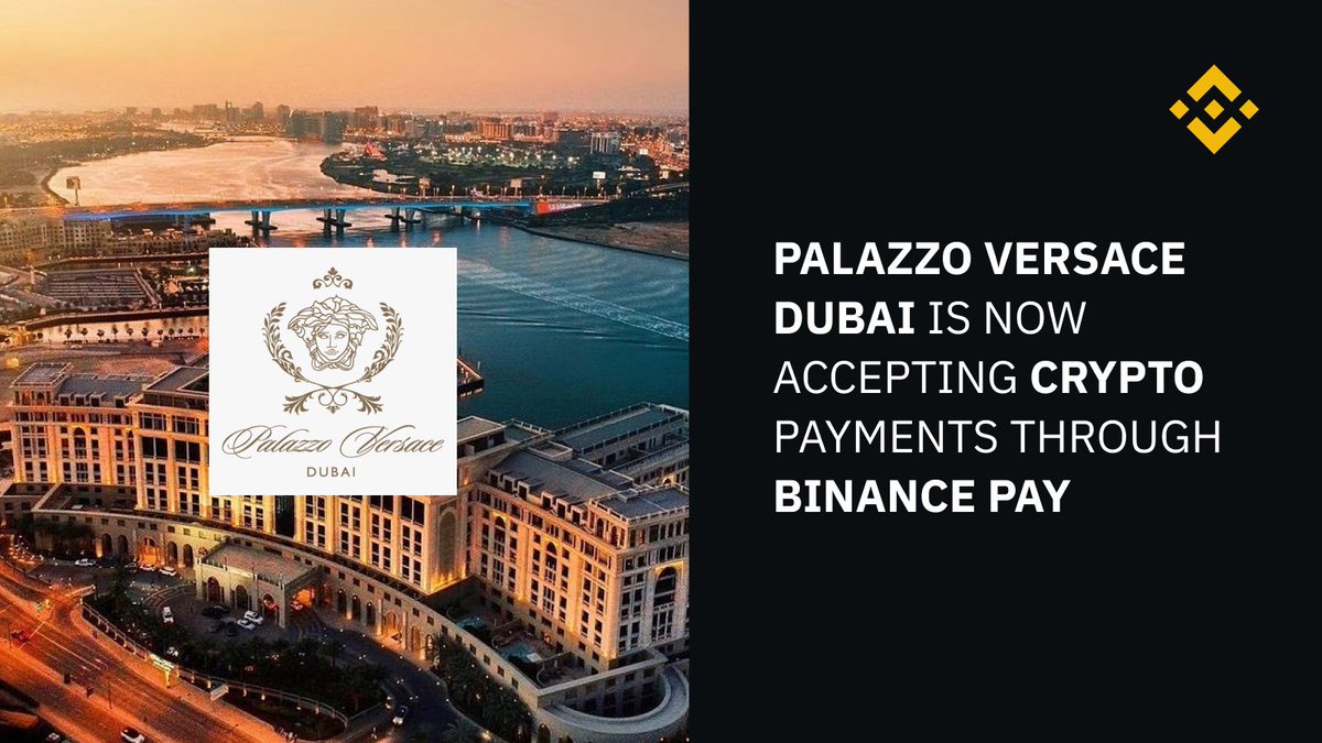 #Binance 🤝 <a href="/PalazzoVersace/">PalazzoVersaceDubai</a> 

Hotel guests will be able to pay for dining, book stays and spa experiences using their favourite cryptocurrencies through Binance Pay. 

Crypto adoption loading...
▒▒▒▒▒▒▒▒▒▒▒▒▒░░░░