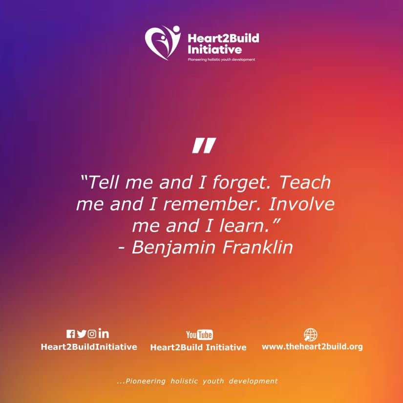 Heart2Build's tweet photo. It’s a new day in a brand new week🤩, get involved in whatever your dreams are, make that move and be intentional about it. That’s the only way to learn. Happy new week 💯. https://t.co/Gv2hvD2248