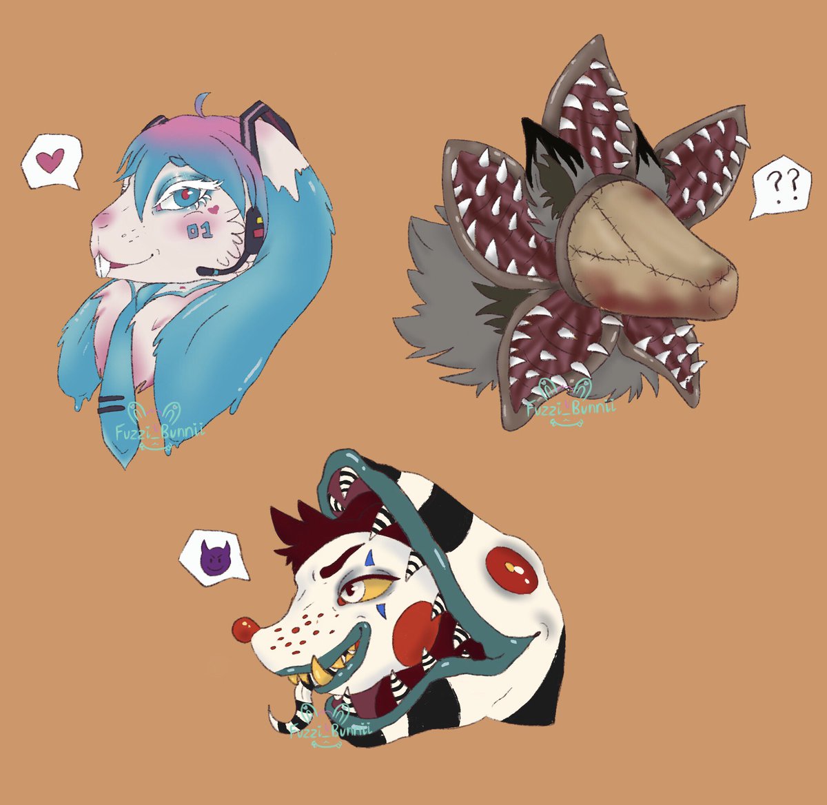 Fuzzi_Bunnii's tweet photo. @BUNKlNS Heya! I’m Jazzy and I’m an Aussie Neurodivergent artist that does both digital furry and traditional watercolour art! I love all things fantasy, multicultural mythology and 90s horror! I’m hoping to improve digital art skills more in the future! 💕 https://t.co/bX0NTOb4ib