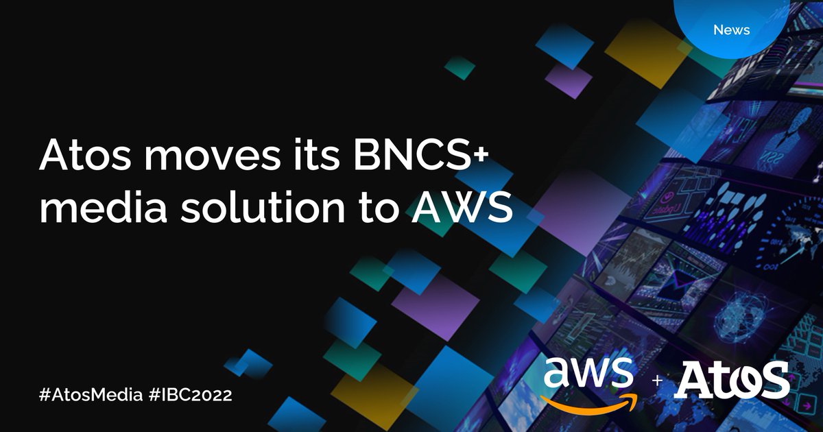 Atos's tweet image. Atos is launching a joint solution with @awscloud for Broadcast Network Control System - BNCS+.
This new #mediaworkflow automation solution will allow companies to go through digital transformation, gradually & without disruption.
More info 👉 spr.ly/6013MPgWt