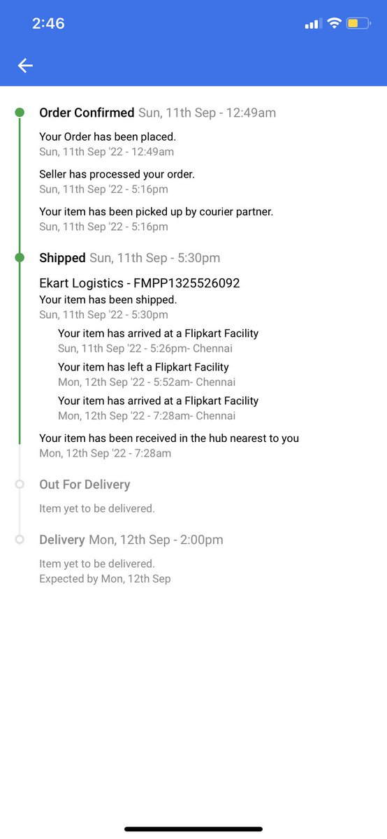 Sathish Omega (@sathishomega) on Twitter photo Still have not received my order from <a href="/Flipkart/">Flipkart</a> <a href="/flipkartsupport/">FlipkartSupport</a> <a href="/flipkart/">Flipkart</a>. I placed the order and paid extra to make the delivery through <a href="/ekartlogistics/">ekart india</a> by 2pm and I have not received the order on time. Still have not received my order from <a href="/Flipkart/">Flipkart</a> <a href="/flipkartsupport/">FlipkartSupport</a> <a href="/flipkart/">Flipkart</a>. I placed the order and paid extra to make the delivery through <a href="/ekartlogistics/">ekart india</a> by 2pm and I have not received the order on time.