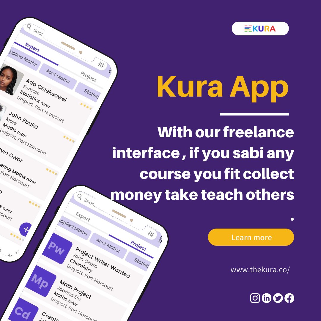 KuraApp's tweet photo. Kura App!
The best App for a successful study endevavour.
Learn more at https://t.co/9cAGxPDsie
Your study companion
#Kura4success #Kuraapp #launchkura #experttools #edutech #Kurang #studentstools #freelance #nigerianstudents #collegelife https://t.co/5m1KwQ51ws