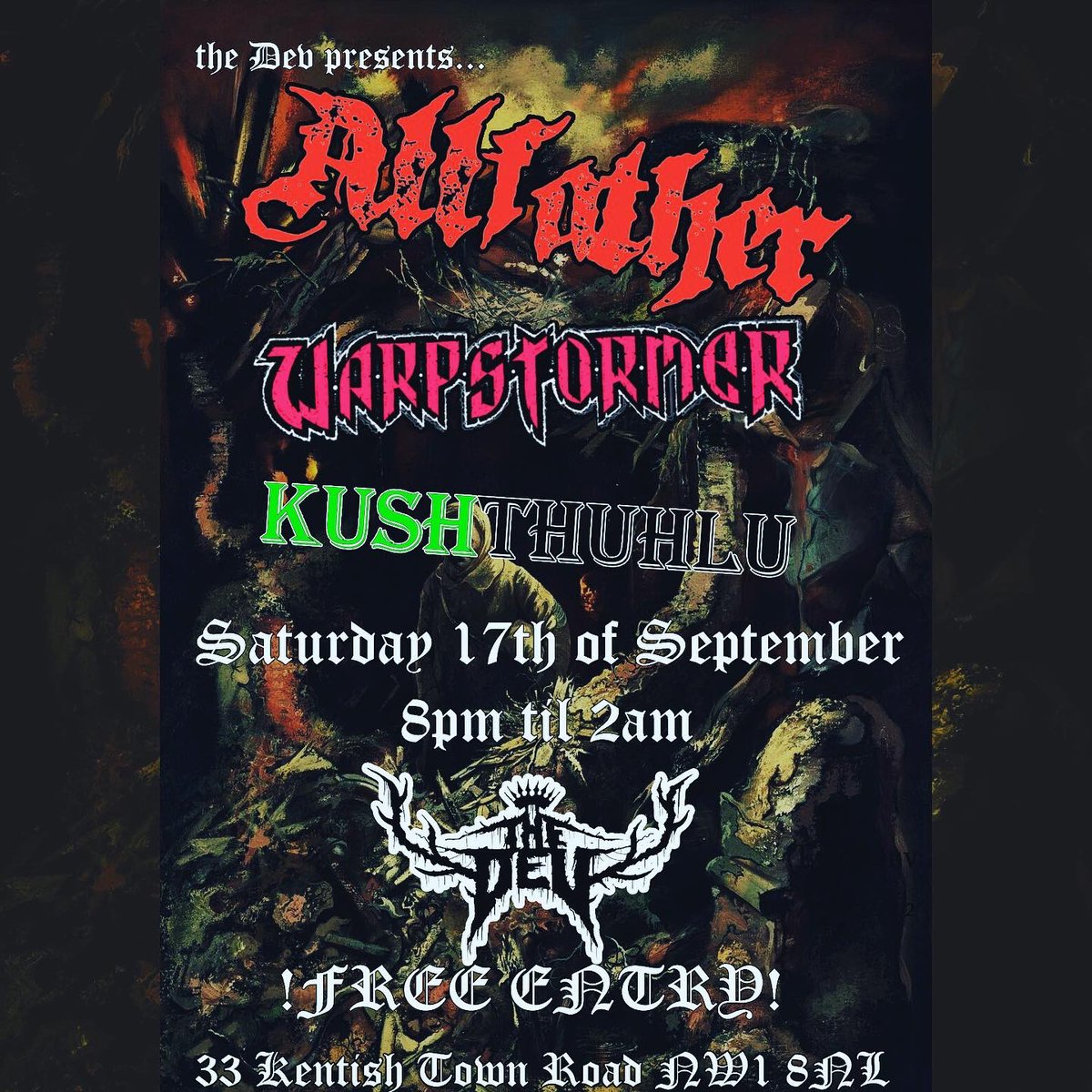 HEY THIS IS THIS WEEK. COME AND DO A CIRCLE PIT AND TALK TO US ABOUT WARHAMMER 40,000, RIFF AFICIONADOS OF LONDON