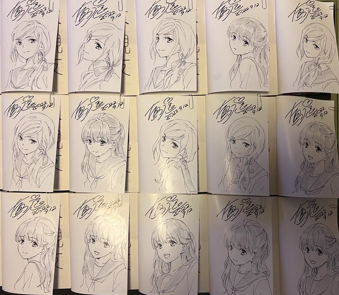 5巻のサイン本描いてますー!
まずはとろろ&紗月の3年生バージョンと2年生バージョン

発送したらメロンブックスさん&comicZINさんで販売開始されるそうです🌼*・ 