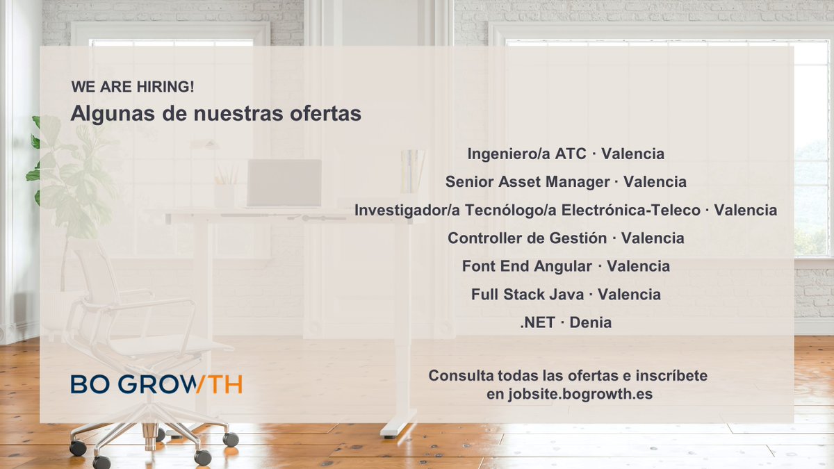We are hiring!

#hiring #oportunidadeempleo #ofertasdetrabajo #ofertasdeempleo #vacantes #thepowerofpeople #bogrowth #ingeniero #ATC #asset #manager #investigador #tecnologo #controller #gestion #frontend #fullstack #NET