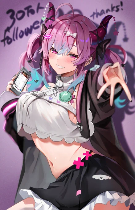 遅くなっちゃったけどTwitterフォロワー30万人ありがとうございます!!!今年の目標にしてたから嬉しい!!!!これからもお絵描き頑張るのでいつもの方も最近知ってくださった方も今後ともよろしくお願いします!!! 