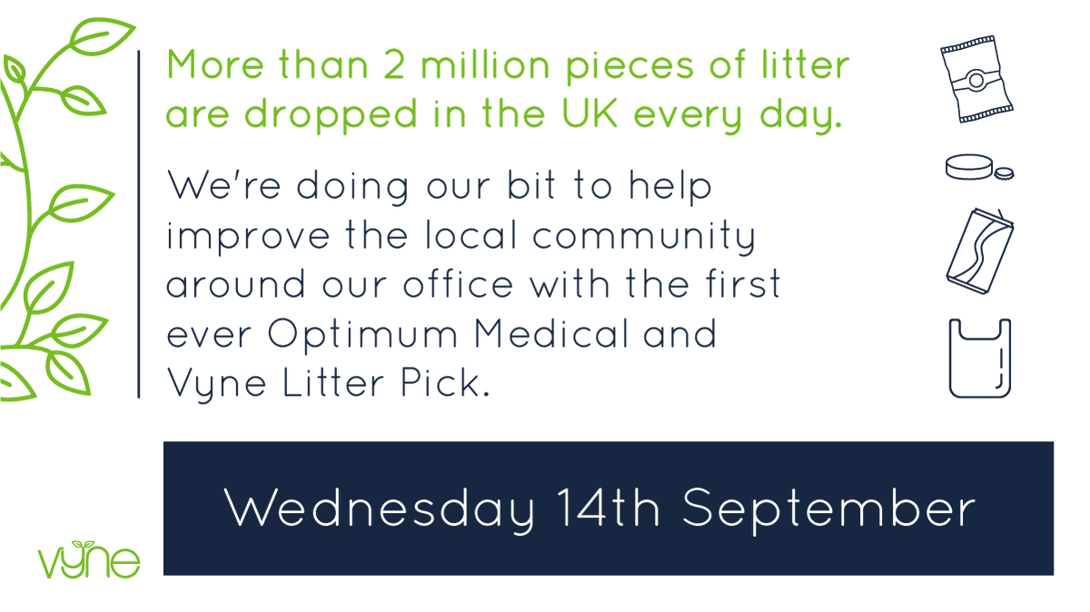 VyneOnline's tweet photo. We're getting our litter pickers out again and helping our local community. On Wednesday we'll be embarking on the first Optimum Medical and Vyne Local Litter Pick, concentrating on the community around our Head Office in Leeds. https://t.co/yptsdvP4Gs