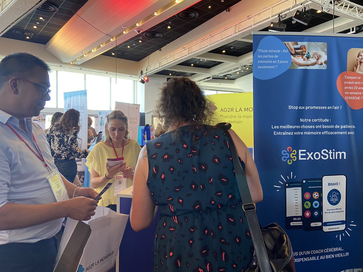 La démarche @ExoStim vise à permettre une stimulation cognitive à la fois attrayante, ludique et moderne. Ils vous attendent sur leur stand au Forum Expo du Festival #SilverEco à Cannes !