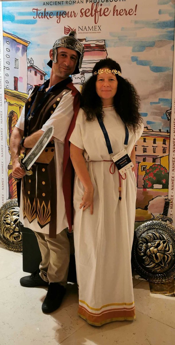 ixpfranceix's tweet photo. 📅[#EVENT] Attending #EPF15 this week? 

Meet @SandrineGourby and @grrrrreg and check out how well they melt into the Rome crowd! 🏛️

#EPF2022 #internet #peering #network https://t.co/snoxzepFBV