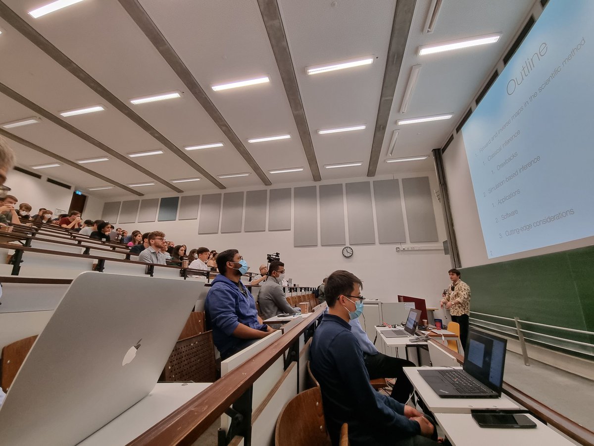 KrippendorfSven's tweet photo. Continuing the #ASCschool with @a_e_cole speaking on simulation based inference. https://t.co/Pq8O5Pe5bq