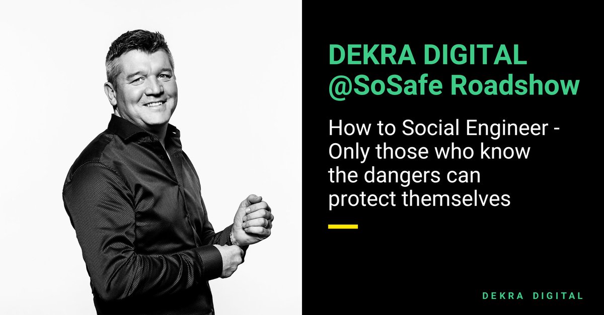 Graham Stanforth <a href="/SoSafeSecurity/">SoSafe</a> Roadshow!
🕐 12 + 13.09.22 at 16:50pm
🔻 SoSafe Roadshow in Munich &amp; Berlin
📝 How to Social Engineer - Only those who know the 
        dangers can protect themselves
#CyberSec #CyberAttack #informationsecurity