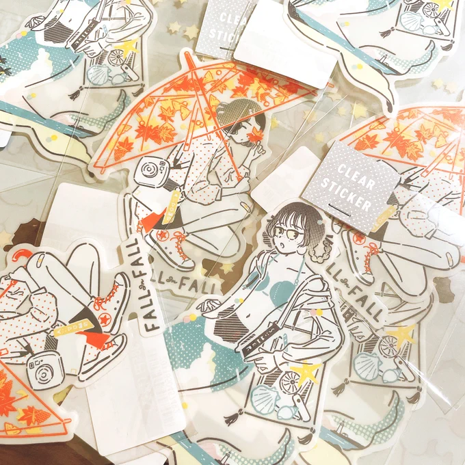 [INFO]京都と名古屋での2つのイベントに参加します!クリアステッカーとクリアファイルの新グッズを制作しました。お近くにお越しの際はお立ち寄りくださいませ!9.14(wed)-10.13(thu)東急ハンズ京都店1F イベントスペース9.20(tue)11.22(tue)名古屋みなと蔦屋書店1F レジ前 