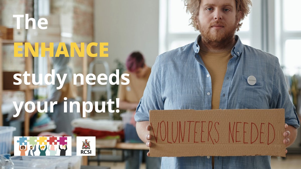 Trader1878's tweet photo. @ENHANCEstudy is seeking patient volunteers to take part in focus groups to discuss the most effective depression treatments for patients with cancer. 
👉DM: @ENHANCEstudy or 
📧Email: enhancestudy@rcsi.ie
 (Study being conducted by @RCSI_Irl in conj. with @IrishCancerSoc) https://t.co/GmJYloSlV4