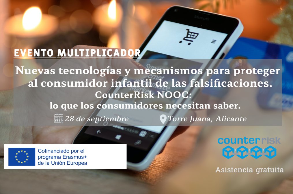 COUNTERRISK NOOC lo que los consumidores necesitan saber. - lucentialab.com/2022/09/12/cou…
Tras varios meses de trabajo, el próximo día 28 de septiembre se presenta en Alicante una jornada dedicada a la aplicación tecnológica y sus mecanismos para la protección ante falsificaciones e...