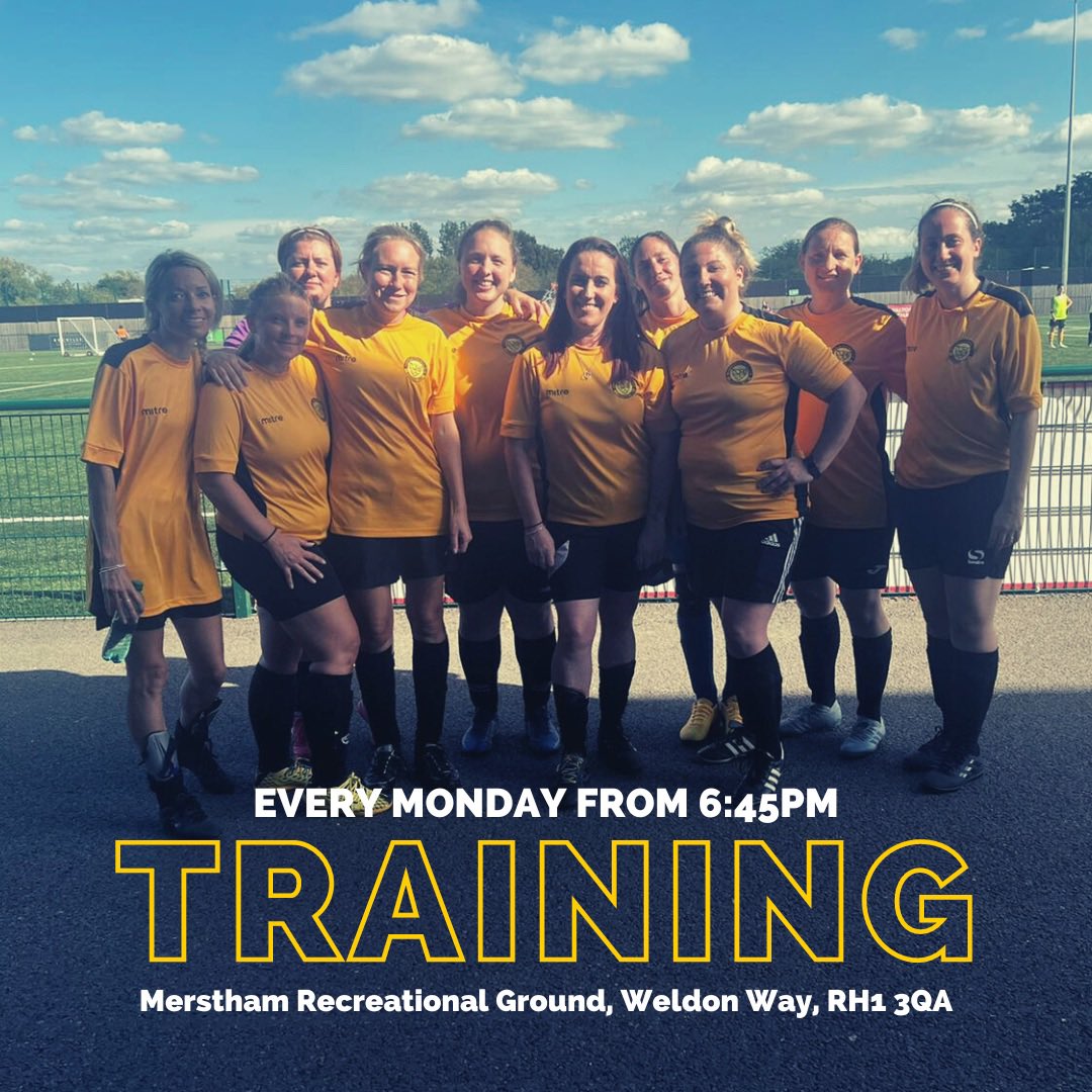 Merstham Ladies FC (@mersthamladies) on Twitter photo Join us for training tonight! New players are welcome (18+), no exp needed ⚽️
📍Merstham Recreation Park
📅 Monday / Tonight
⏰ 6:45-7:45
📧 mersthamladiesfc@gmail.com
💵 Free For New Players
#mersthamfc #mersthamladiesfc Join us for training tonight! New players are welcome (18+), no exp needed ⚽️
📍Merstham Recreation Park
📅 Monday / Tonight
⏰ 6:45-7:45
📧 mersthamladiesfc@gmail.com
💵 Free For New Players
#mersthamfc #mersthamladiesfc