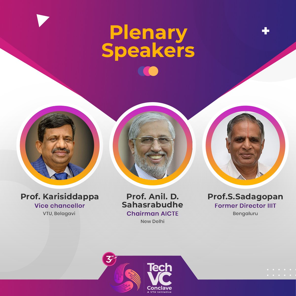 techvcconclave's tweet photo. Tech VC Conclave 2022 - Plenary Speakers
#techvcconclave #techvcconclave2022 #nep2020 #technicaleducation #indiantechnicaleducation #aicte #vtu #mapsystems #lisacademy #rfrf #nmit #biet #rit #rvce #bmsce #pesuniversity https://t.co/Iqq5WakJFB