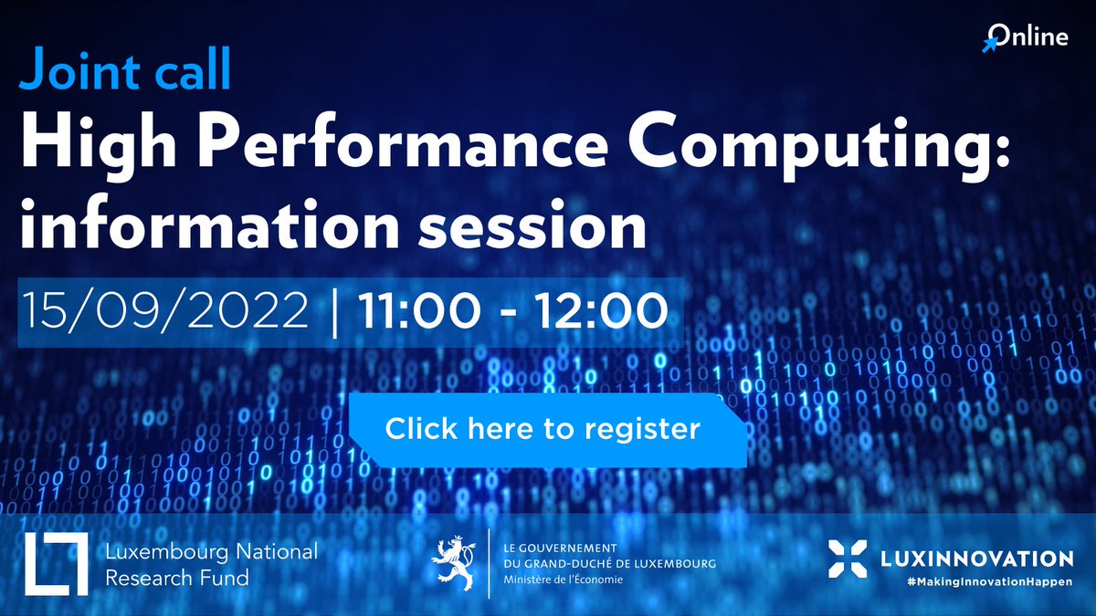 EuroCC_Lux's tweet photo. A series of 4️⃣ webinars about the #JointCall for High-Performance Computing #HPC #projects will be organised on 15/09, 29/09, 13/10 & 07/11
📍 Info about the #JointCall 👉 https://t.co/Een7IgTC5k
📍 Info & registration for the webinars 👉 https://t.co/c5vF9AgmWd https://t.co/lFtZl2dhSC