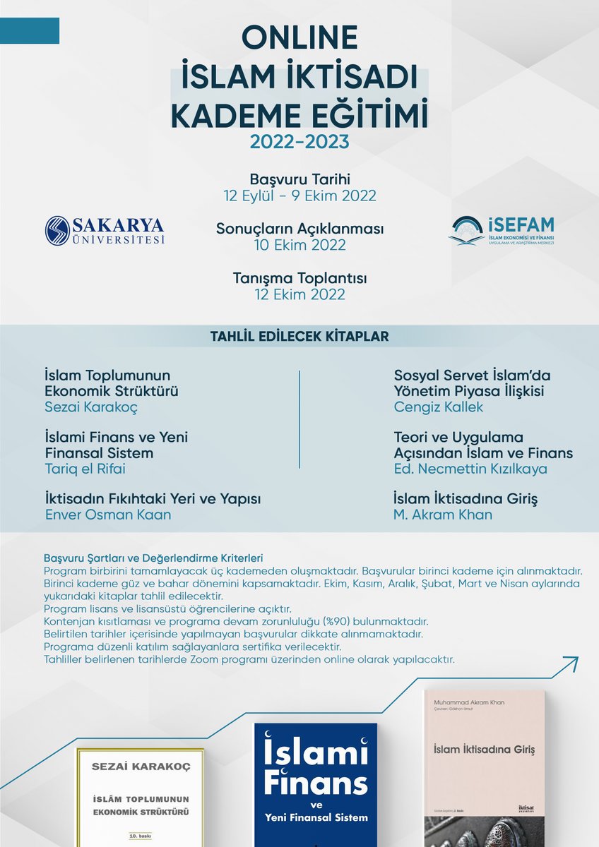 isefam_sau's tweet image. 📢 İSEFAM İslam İktisadı Kademe Eğitimi 5 Yaşında🎉 
3 kademeden oluşan programımız çevrimiçi olarak gerçekleştirilecektir. 2022-2023 dönemi için yeni arkadaşlarımızı heyecanla bekliyoruz. 
Başvuru için: forms.gle/gNExdbpEGZPKCH…
Detaylı bilgi: isefam.sakarya.edu.tr/islam-iktisadi…