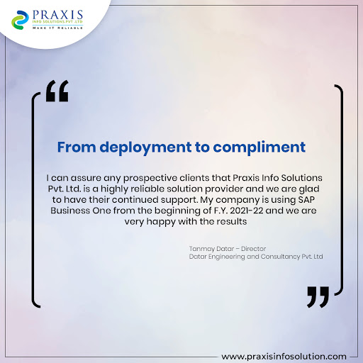 PraxisInfoSolu's tweet image. We're happy with this client's feedback, which we recently received. We did our best to keep things on schedule and ensure that the entire process (both the implementation and follow-up phases) went without any major hitch.
#PraxisInfoSolutions #sapbusinessonecloud #SAPSolution