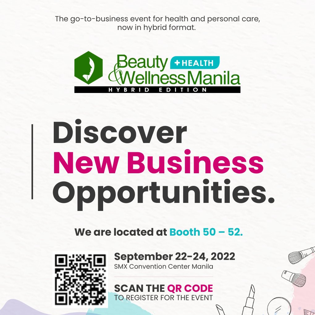 ctcgroup_ph's tweet photo. Discover endless possibilities with 𝐂𝐓𝐂 𝐆𝐫𝐨𝐮𝐩 𝐏𝐡𝐢𝐥𝐢𝐩𝐩𝐢𝐧𝐞𝐬.
 We will be joining 𝐁𝐞𝐚𝐮𝐭𝐲+𝐇𝐞𝐚𝐥𝐭𝐡 𝐚𝐧𝐝 𝐖𝐞𝐥𝐥𝐧𝐞𝐬𝐬 𝐌𝐚𝐧𝐢𝐥𝐚 on Sept 22 - 24, 2022 at SMX Convention Center!
#ctcgroupph #BeautyHealthWellness #expo #beautyinside #Beautyoutside https://t.co/FRPWqcATyR