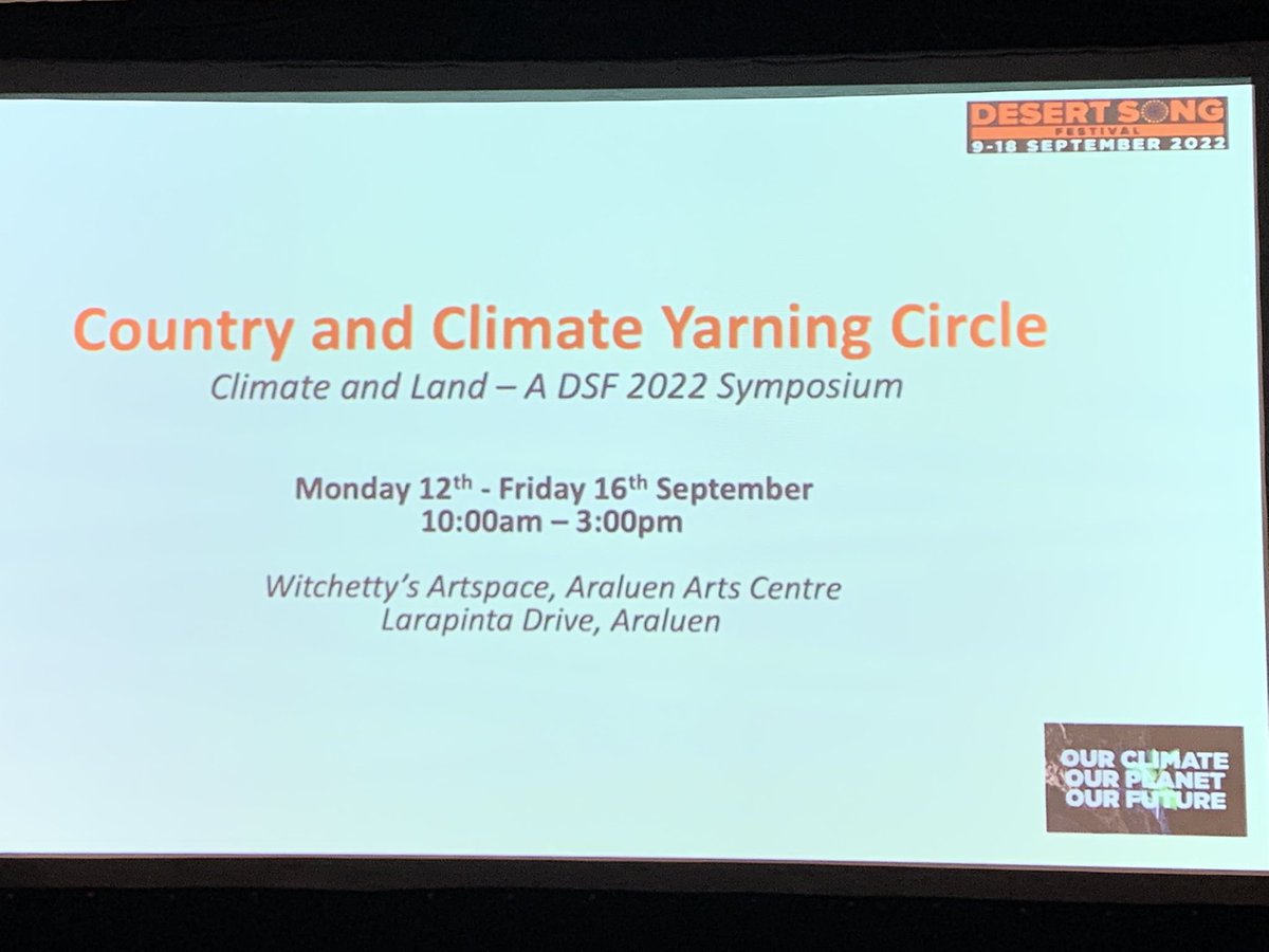 HEAL is delighted to participate in the Country & Climate Yarning Circle at Desert Song Festival, with Linda Ford, @SotirisVard, @DrVMatthews, @ProfMarkHowden, Supriya Mathew, John Wakerman, Amelia Joshy, Kris Vine, Chris Phillips. We pay are respect to Arrernte Elders. #DSF