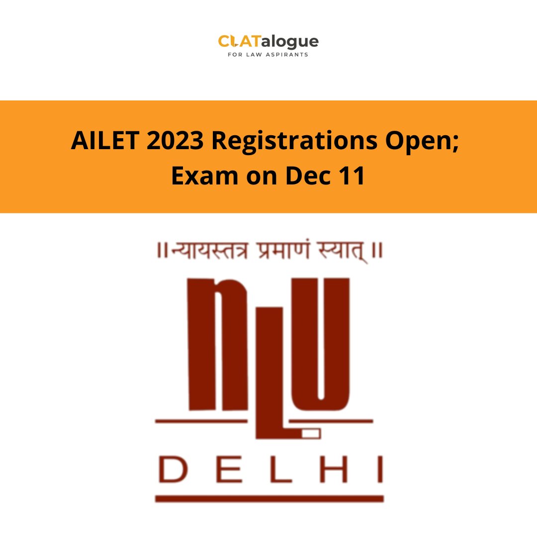The AILET 2023 registrations are now open! The exam will be held on December 11, 2022. Click here to read all the details: lawc.to/VZTBY

#clatalogue #clat2023 #ailet2023 #nlu #nludelhi #lawentrance #entranceexam #studygram #admission2022 #futurelawyer