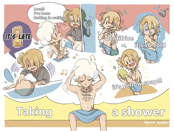 🦁♪🚿
 #drawluca 