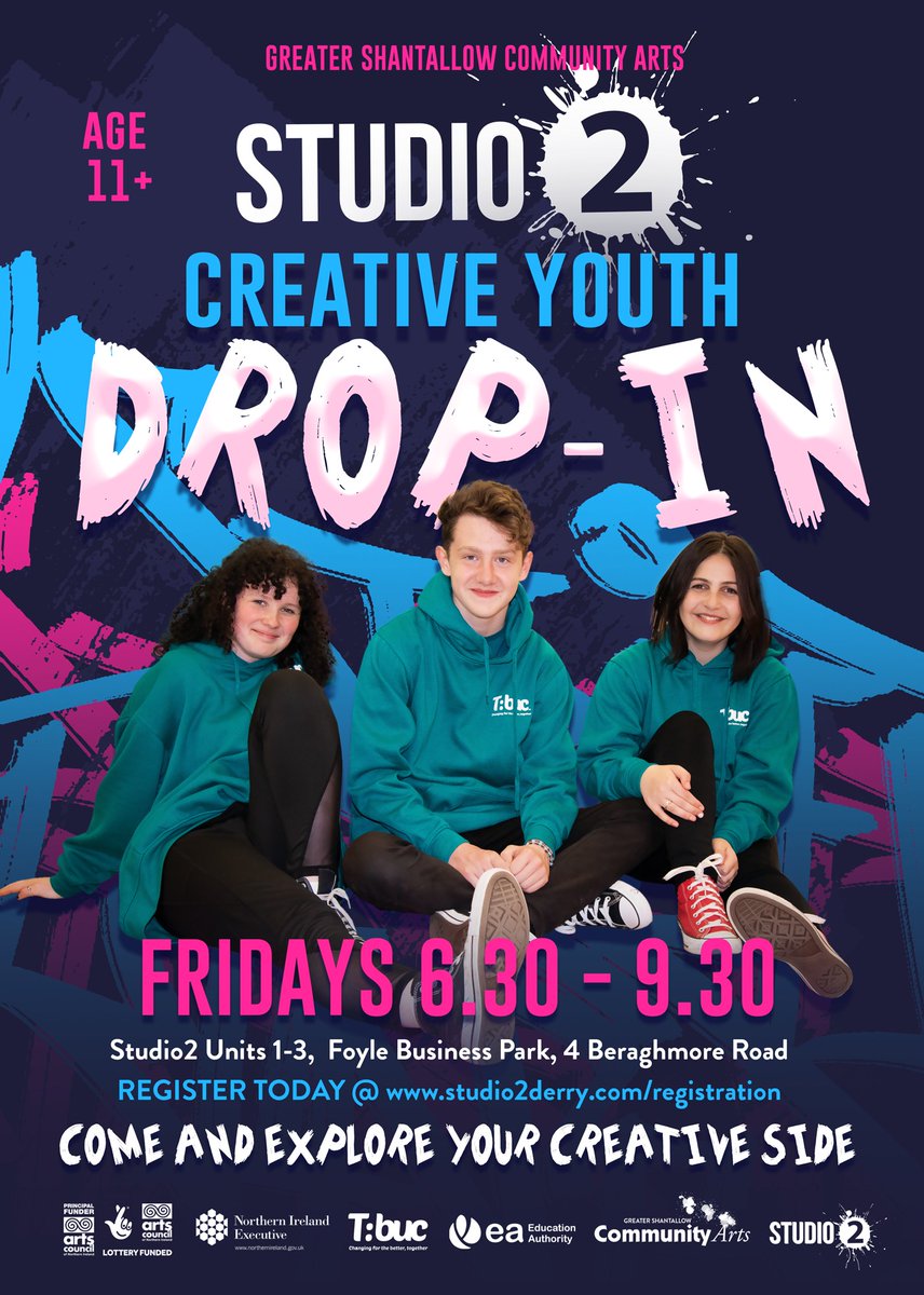 Spill the Tae Youth Led Podcast (@spillthea0) on Twitter photo Come join us!! <a href="/Studio2Derry/">Studio2 - Derry</a> the hart of community arts in the North West.
#Derry #communityarts #studio2derry Come join us!! <a href="/Studio2Derry/">Studio2 - Derry</a> the hart of community arts in the North West.
#Derry #communityarts #studio2derry