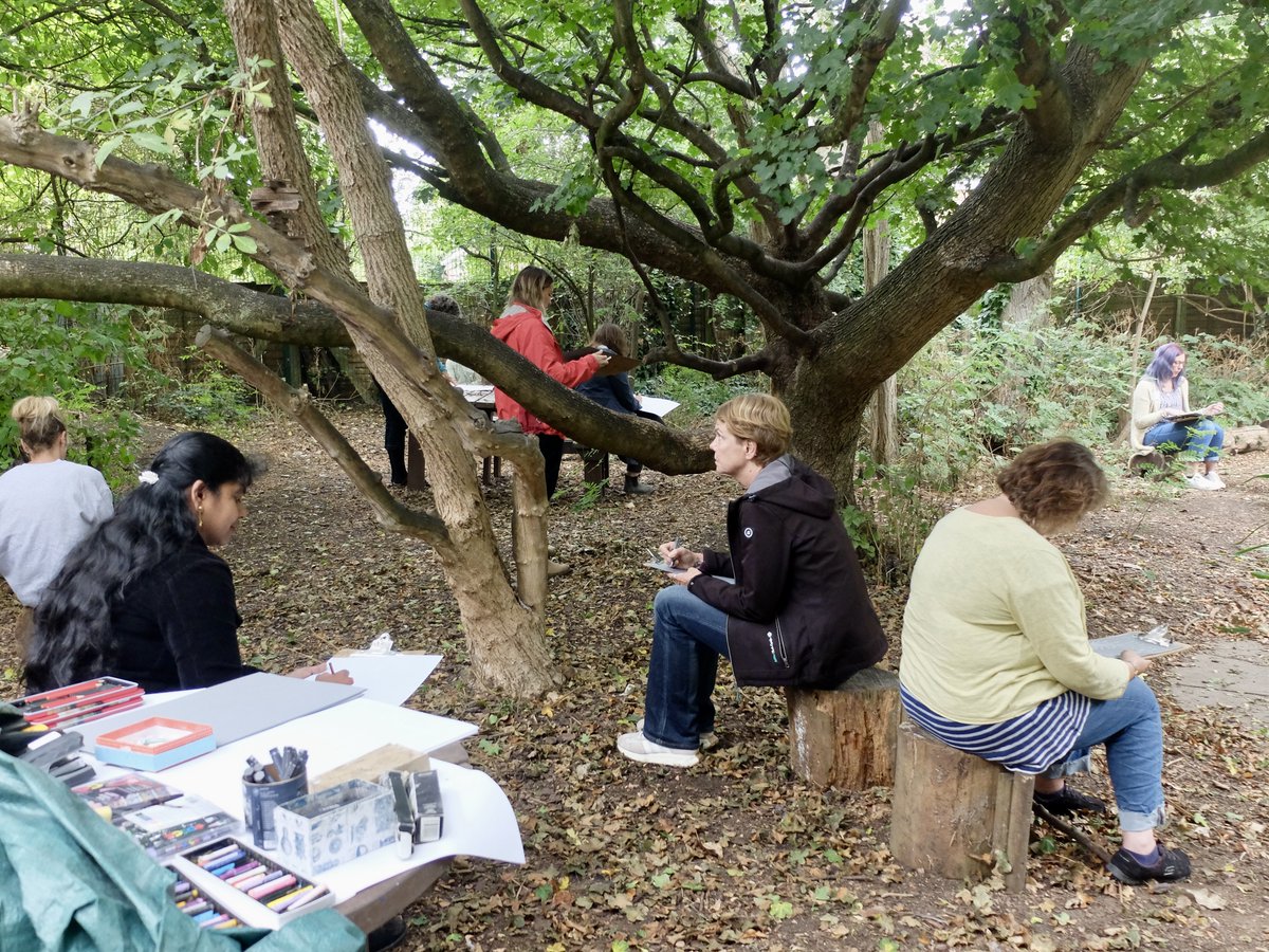 Such excitement at Branching Out's first training day when educators &amp; parents together explored practice of artscaping. Working with <a href="/FullscopeCollab/">FullscopeCollab</a> @cambsacorn <a href="/GeoWalshe/">Professor Nicola Walshe</a>  <a href="/LucyWheeler16/">Lucy Wheeler</a>  so more children can be offered art in nature experiences <a href="/intracommons/">Emily Dowdeswell</a> @GabbyArenge