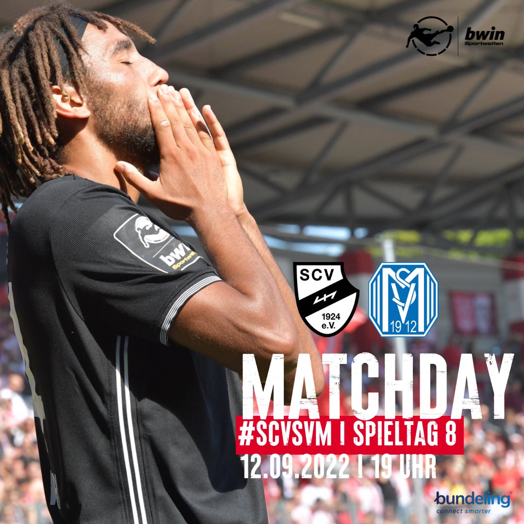 SCVerl's tweet photo. Matchday. 🖤🤍
Zum Abschluss des Spieltags ist der @svmeppen1912 zu Gast. 
Wir sind bereit. Bis später. 

#scverl #scvsvm #3liga #zeigtsuns #fu3ball https://t.co/YZvjF6FoeT